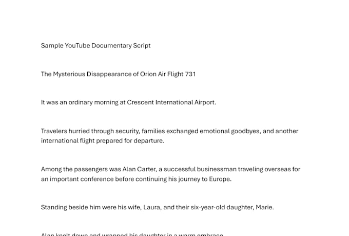 write mystery and unsolved cases youtube scripts